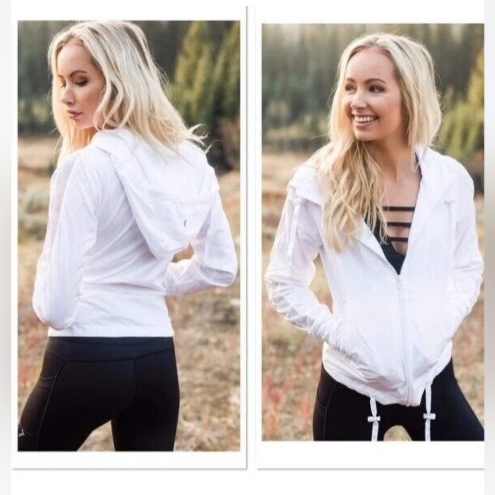 NWT Zyia Women's White Hooded Jacket, Size Large